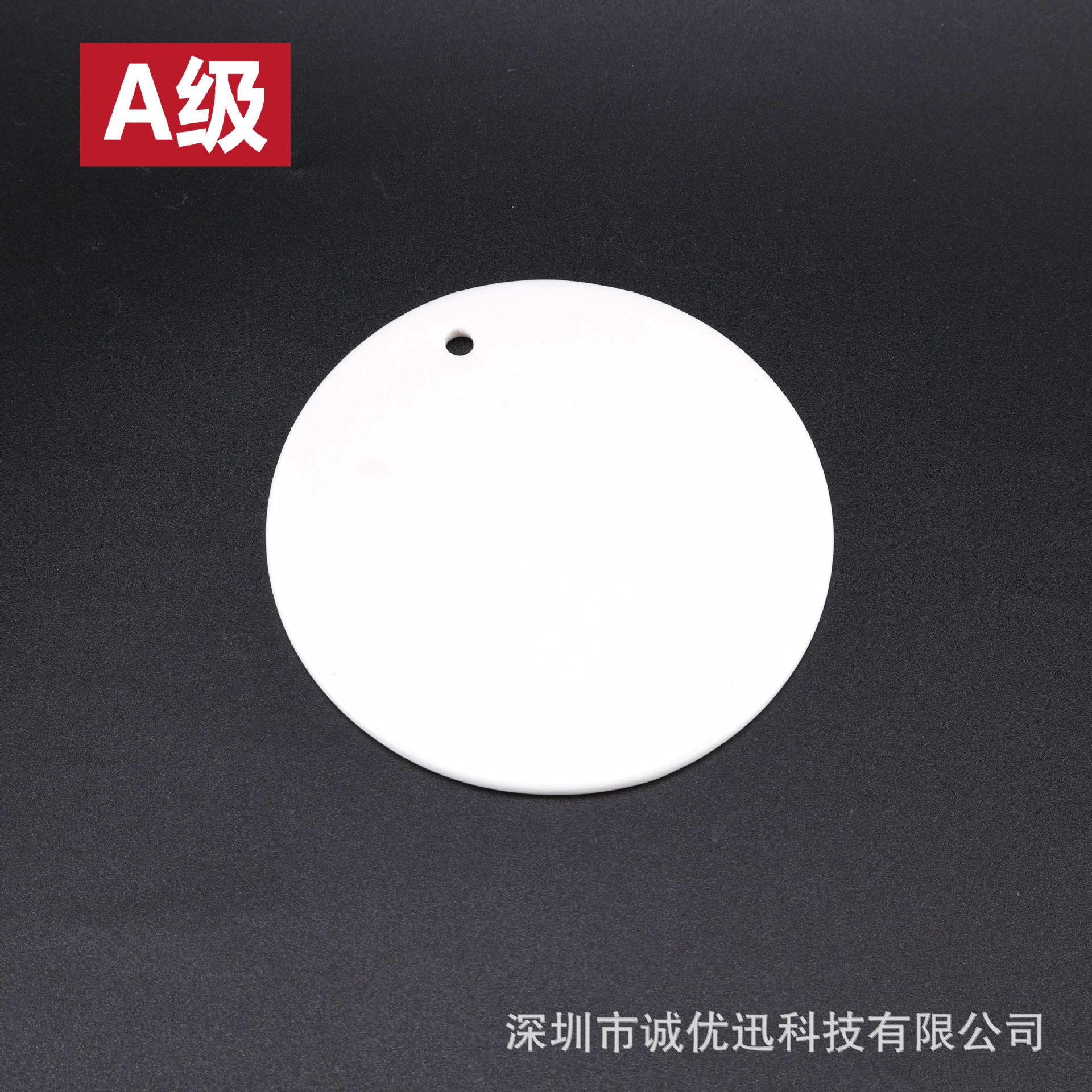 2025 Cross-Border Christmas Ceramic Pendant Round 3inch Ceramic Christmas Pendant Double-Sided Glazed High Temperature Ceramic Tag