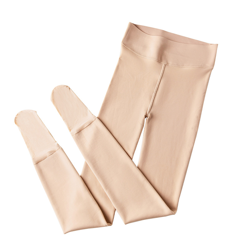 Water light socks integrated single-layer light leg artifact women's autumn and winter naked skin color bottoming pantyhose velvet padded warm pants
