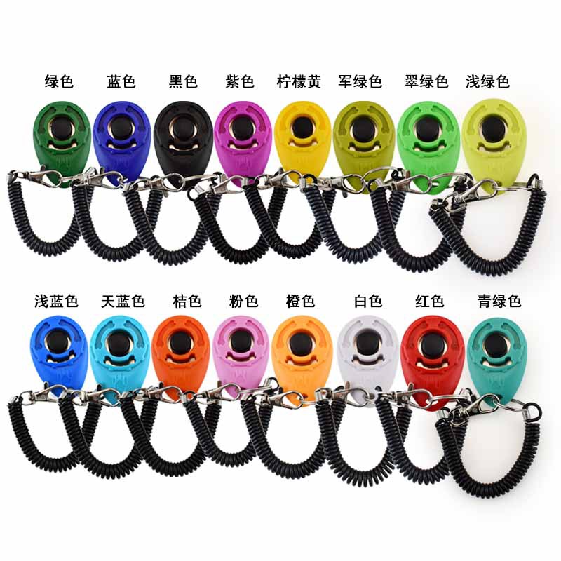 Pet trainer Oval Clicker dog training Clicker dog training Clicker dog training toy long bracelet Black Press