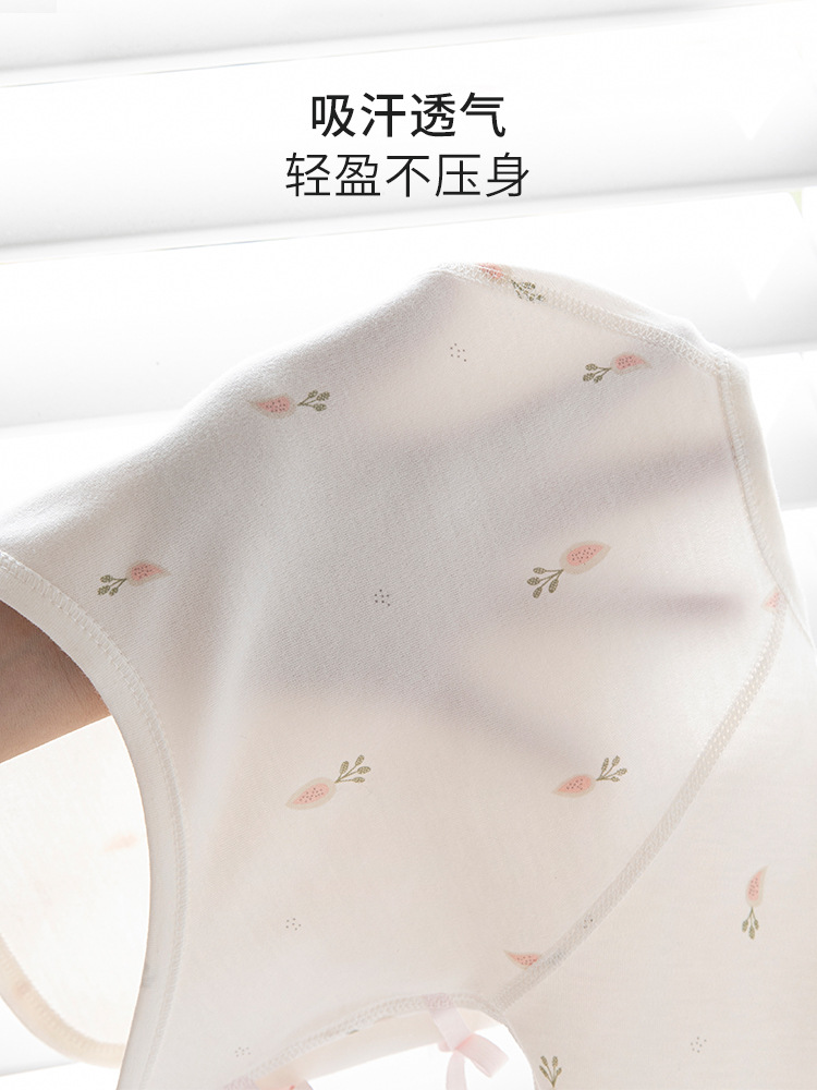 Newborn Baby Half-Back Pure Cotton Boneless 0-3 Months Old Clothes Spring, Autumn and Summer Monk Clothes Category a Baby Tops