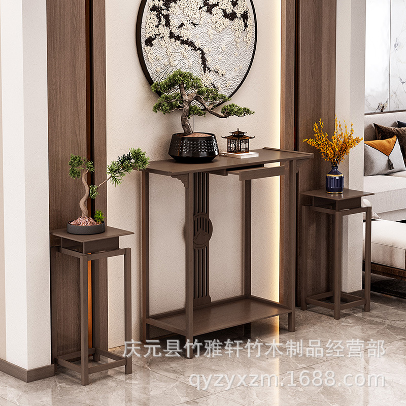 New Chinoiserie Entrance Hall Table Narrow Strip Table for Table Economical Home Modern Buddha Table Altar Tribute Table