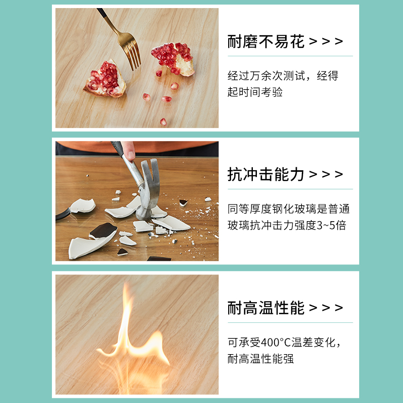 Factory Direct Sales Tempered Glass Customized Desktop Coffee Table Dining Table Glass Countertop Customized Round Rectangular Ready Stock