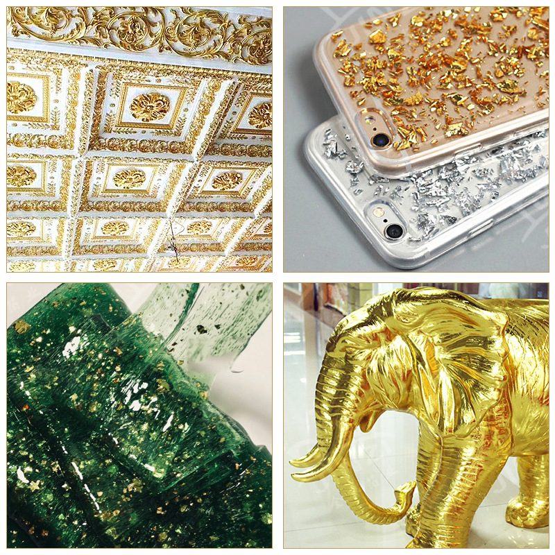 Factory wholesale 9*9 gold foil ceiling decorative Buddha crafts square wedding gold foil handmade gold foil paper