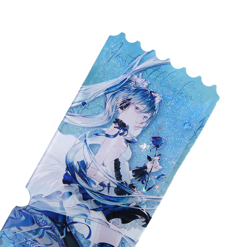 Acrylic Quicksand Mahjong Stand Customized Stall Cartoon Two-Dimensional Star Anime Material Card Desktop Ornament