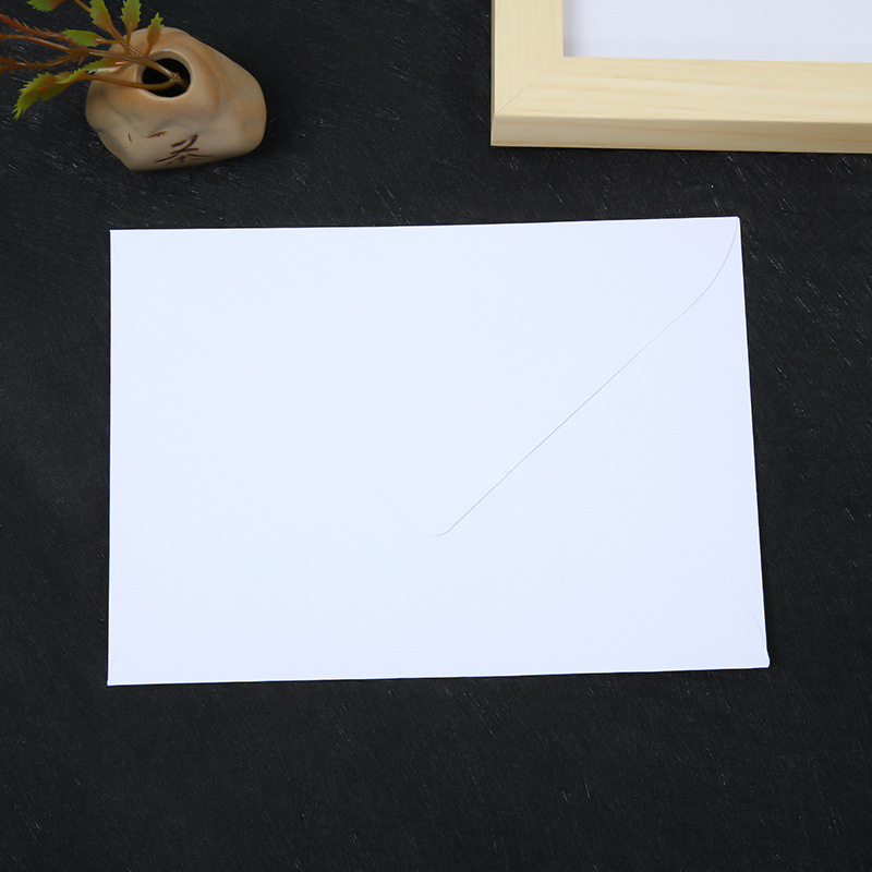 White Envelope Postcard Blank Western-Style Invitation Hand-Painted Greeting Card Custom Gift Personalized Handmade Holiday Gift