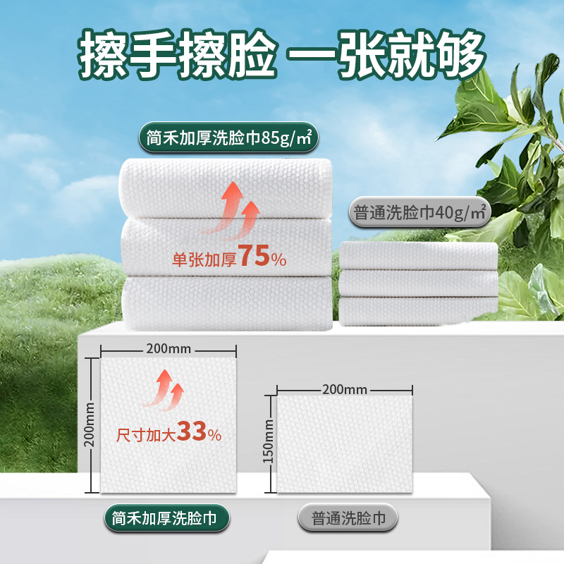 Big Mac face towel disposable extra-large thickened face towel hanging wet and dry dual-use soft baby face towel