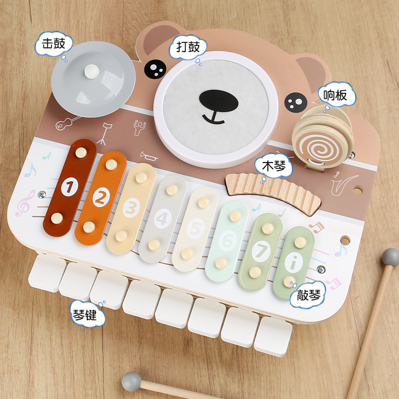 Cross-Border Baby and Kids Music Percussion Music Table Birthday Gift for Men and Women Orff Musical Instrument Teaching Aids Wooden Toys