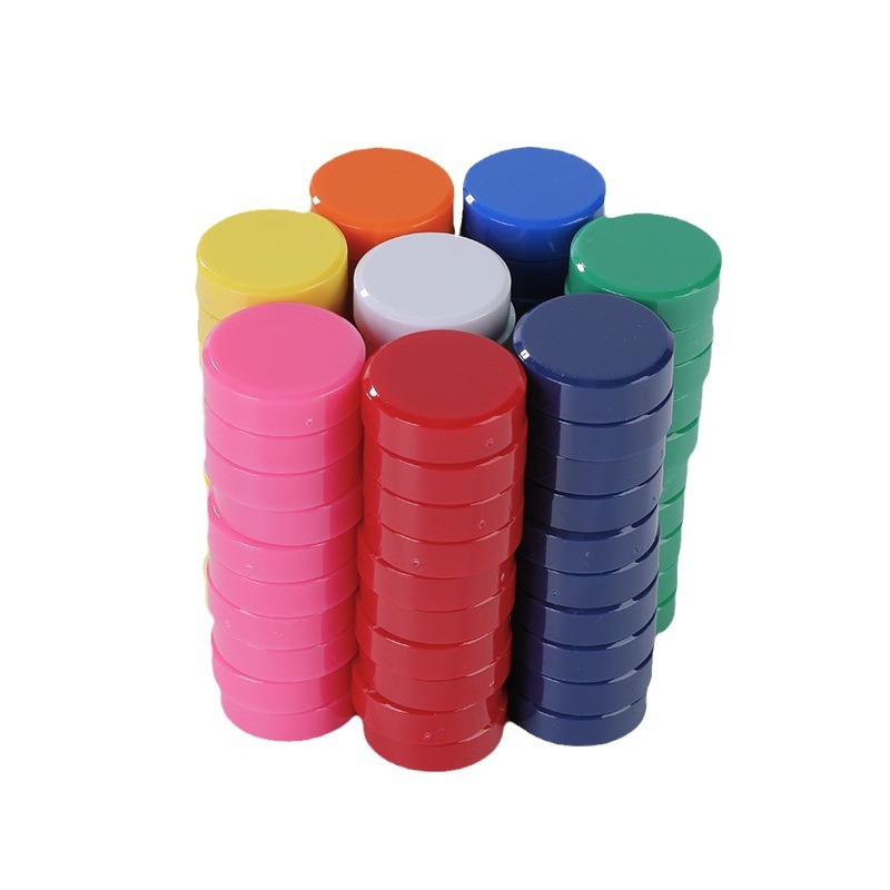Office supplies flat magnetic teaching aids magnet 20mm color magnetic particles strong whiteboard magnetic nails wholesale