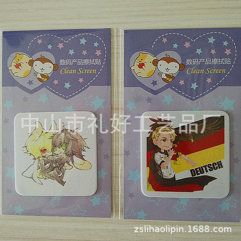 Customized Silicone Screen Wiper Digital Screen Cleaning Sticker Mobile Phone Screen Dust Removal Sticker Washable Mobile Phone Screen Wiper