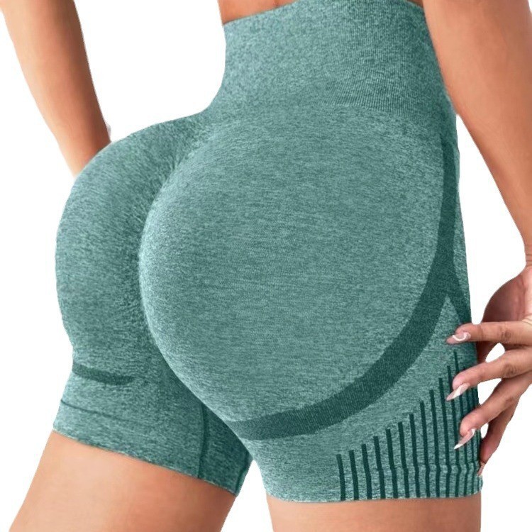 New cross-border yoga shorts high waist hip yoga pants running fitness pants yoga clothing sportswear three-part pants