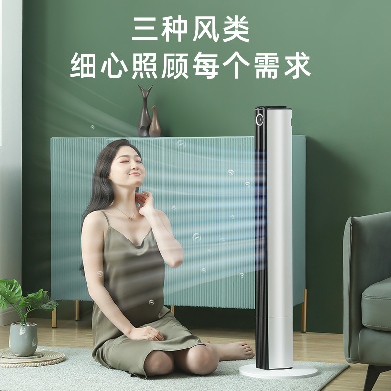 Meiling Electric Fan Household Tower Fan Floor Fan Shaking Head Bladeless Tower Type Strong Wind Vertical Office Fan Electric Fan