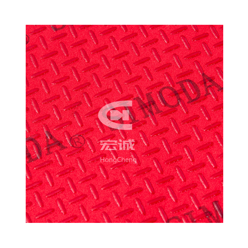 Red Simple Hotel Anti-Slip Cloth with Customizable Logo Soft Printed Glove Fabric Silicone Cross-Drop Plastic Fabric
