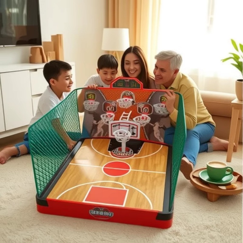 Cross-Border Children's Desktop Finger Basketball Machine Toy Game Machine for Boys and Girls Double Basketball Parent-Child Interactive Game