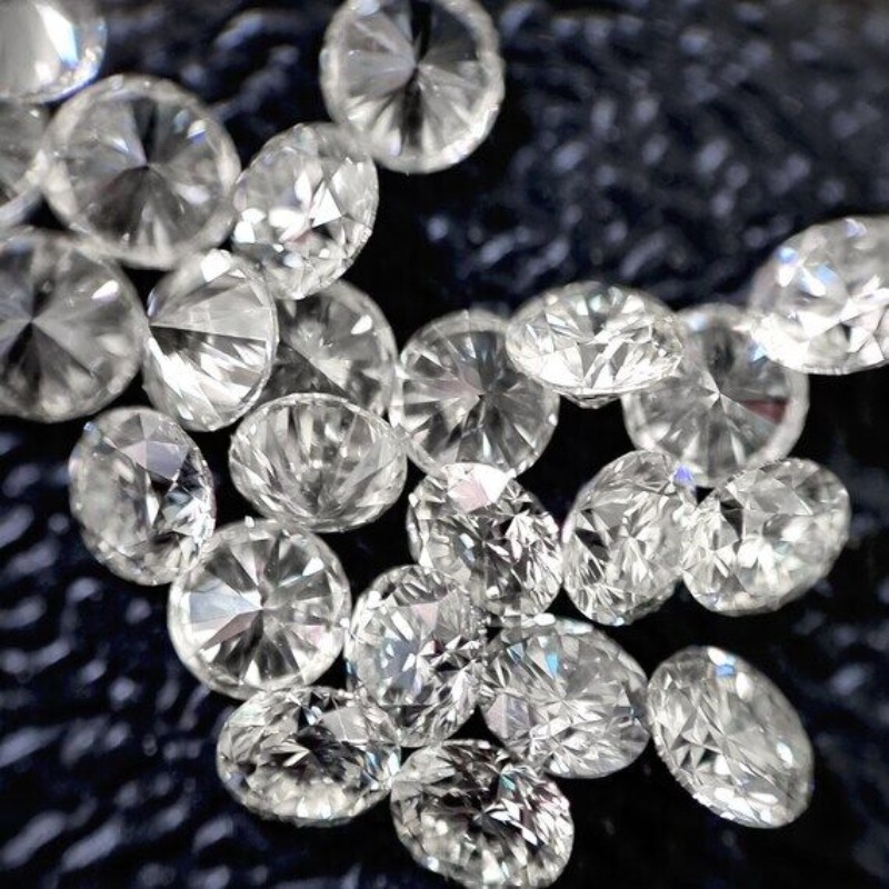 Indian Laboratory-Grown Diamonds Hphtcvd Round Crushed Diamonds with Single Clarity Vvs/Vs, Def