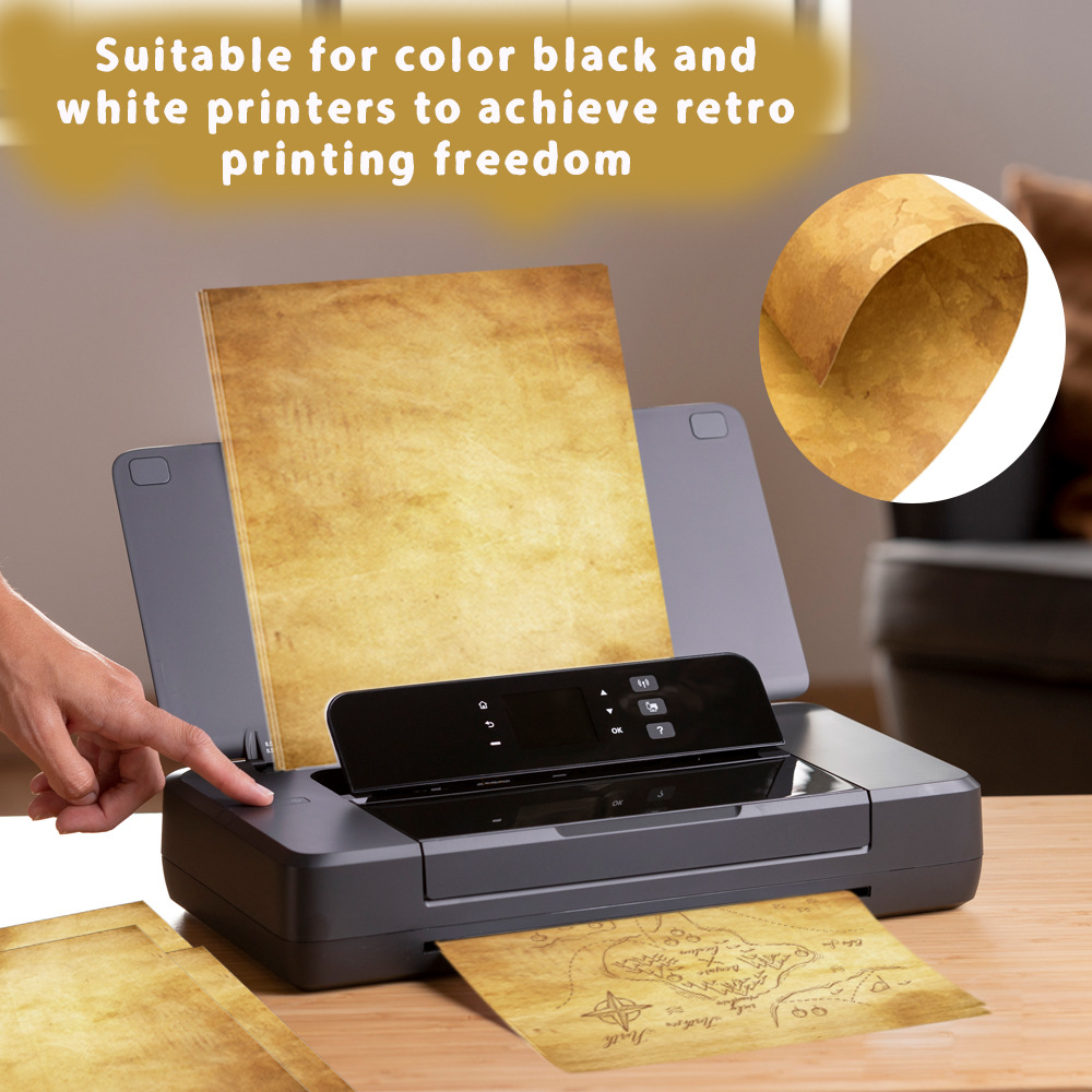 Amazon Printing Paper 50 Pieces of Retro Nostalgic A4 Double-Sided Letterhead Writing DIY Handbook Decorative Material Stationery