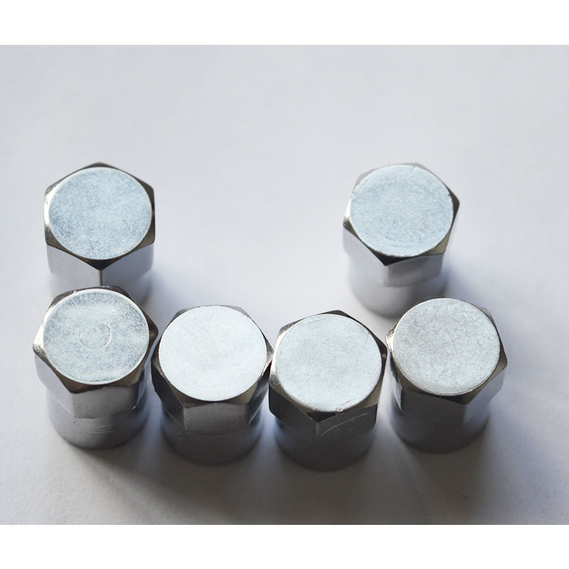 Chrome Plastic Valve Caps Plastic Valve Caps Tire Valve Dust Cover Half Hexagon Flat Cap
