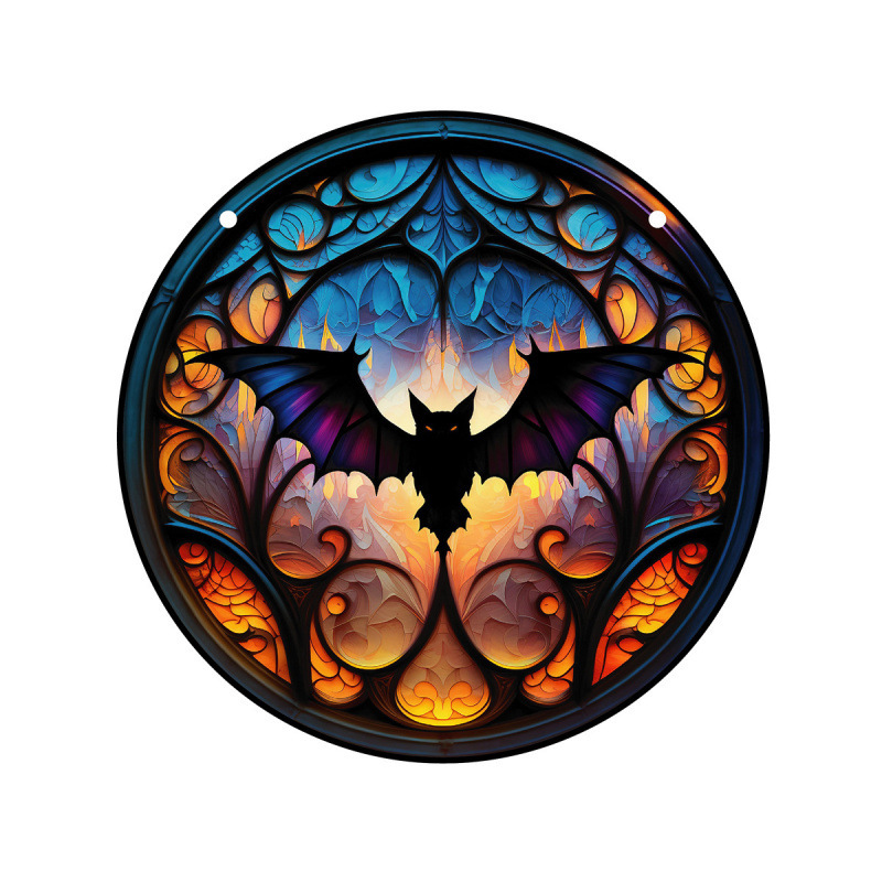 Акриловая подставка для солнца в виде летучей мыши для Хэллоуина, подвески для окон