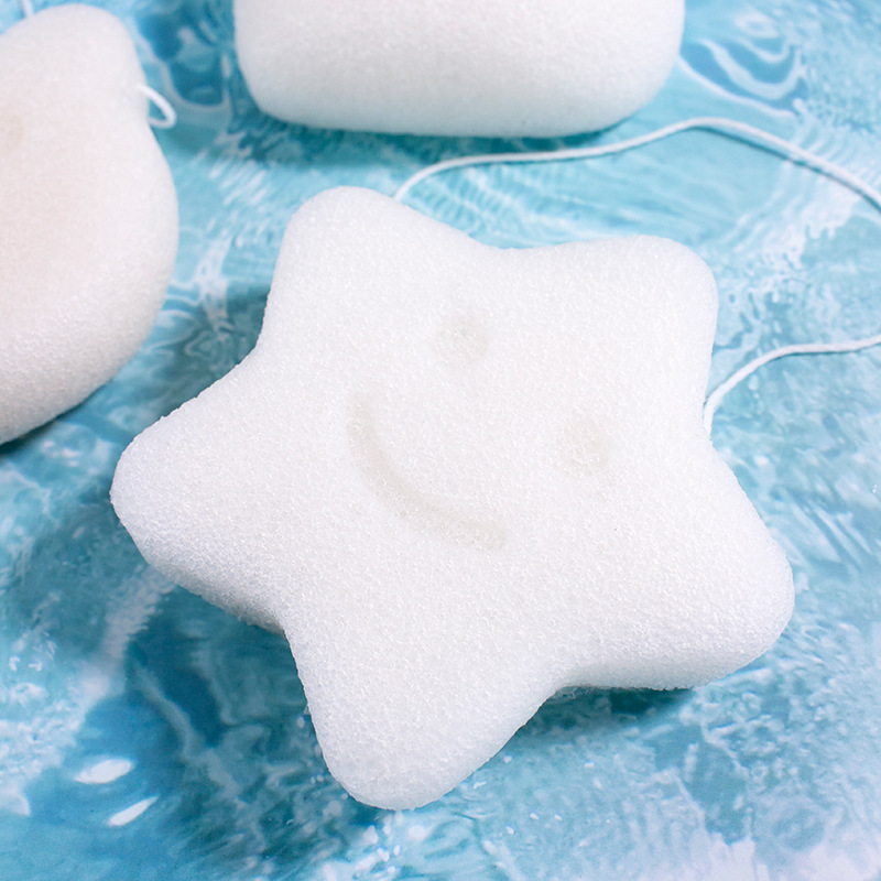 Губка для ванны для детей, конжак, хлопковая, новый артефакт для купания, мяч для умывания новорождённых