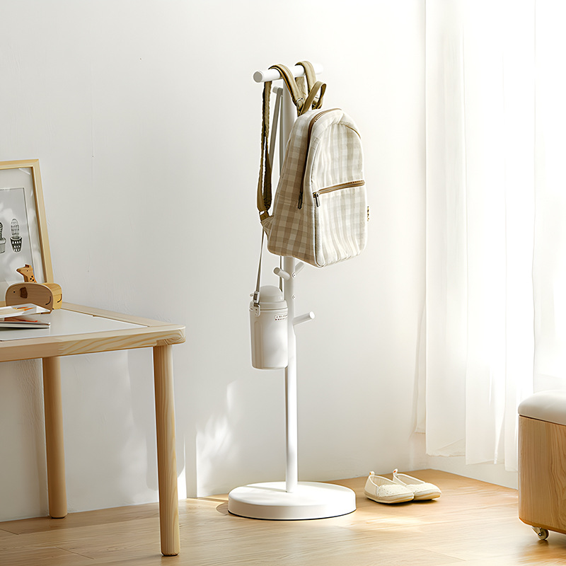 Korean Simple Kidsren's Coat Rack Weighted Cement Base Kidsren's Backpack Hanger Removable Metal