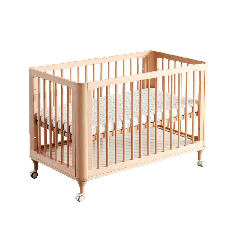 Custom Solid Wood Crib Solid Wood Baby Baby Splicing Bed Splicing Big Bed Newborn Children's Bed Multifunctional BB Bed