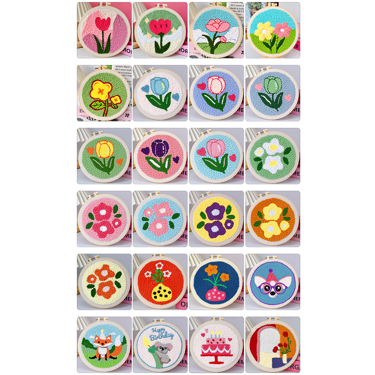 Russian Poke Embroider Hand Embroider DIY Wool Painting Embroider Poke Material Package Cross Stitch Prodigal Pendant