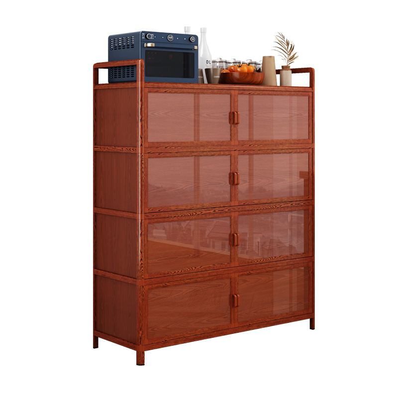 Ten-Year Warranty Double-Door Aluminum Alloy Kitchen Storage Cabinet Breathable and Rust-Free Living Room Balcony Sideboard Cabinet