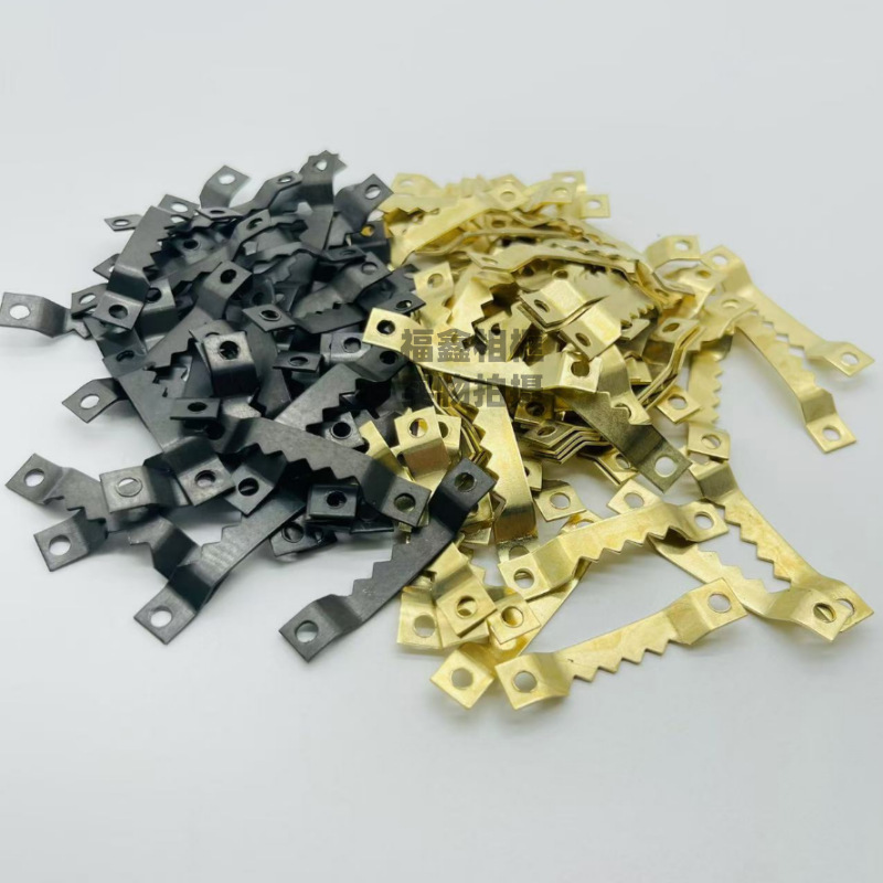 Photo Frame Picture Frame Hook Accessories Photo Frame Rack Hanging Sawtooth Hanging Black Gold Single-Sided Straight Hanging