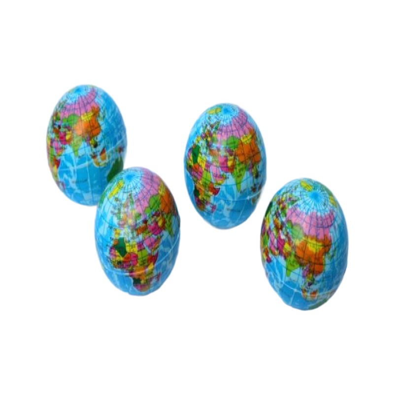 Cross-Border Free Shipping 6.3cm Pu Sponge Solid Soft Ball Map Ball Foam Vent Ball Kidsren's Toy Ball Earth