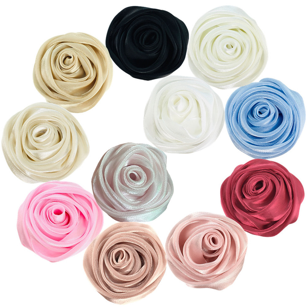 4.5 см высококачественный атласный шелковый цветок, трехмерный бутон розы, DIY корсаж, аксессуары для одежды
