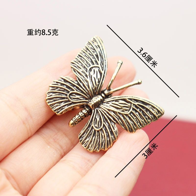 Vintage Copper Plated Butterfly Ornaments Bee Ornaments Dragonfly Ornaments Insect Landscape Bronze Crafts Tea Pet Small Ornaments