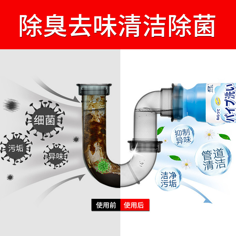 Pipe Cleaner Bubble Mousse Household Washbasin Deodorizing and Odor-Removing Foam Type Unblocking Sewer Cleaning