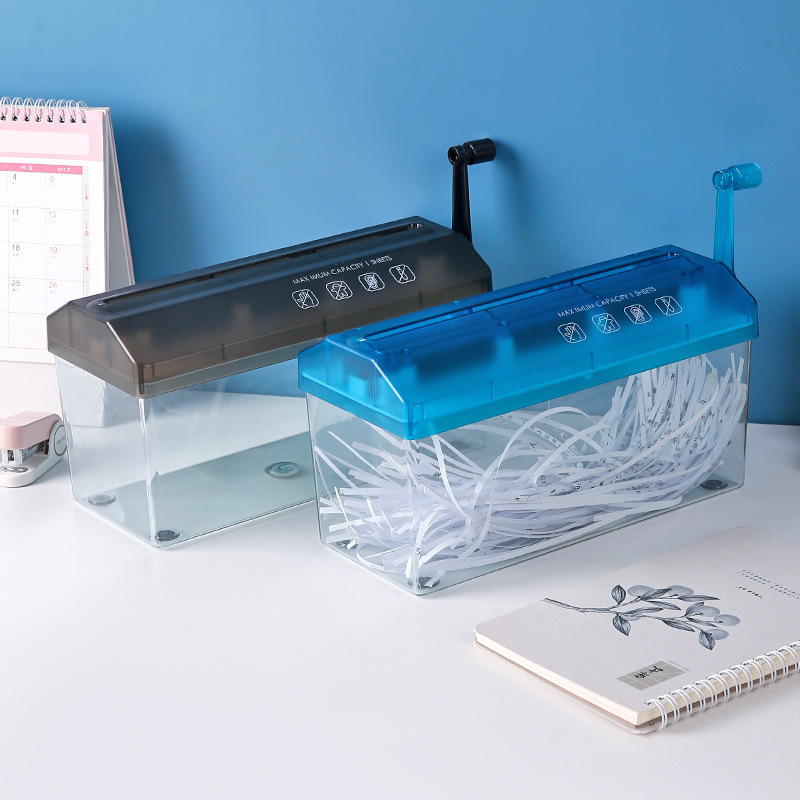 Manual Paper Shredder Office Mini Household Manual Small Paper Shredder Tool Hand Crushing A4 Paper Card Shredder