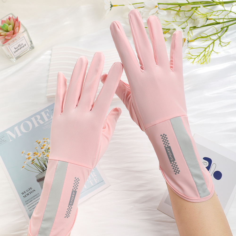 Солнцезащитные перчатки, анти-УФ, тонкие, дышащие, для вождения и велоспорта, из ледяного шелка