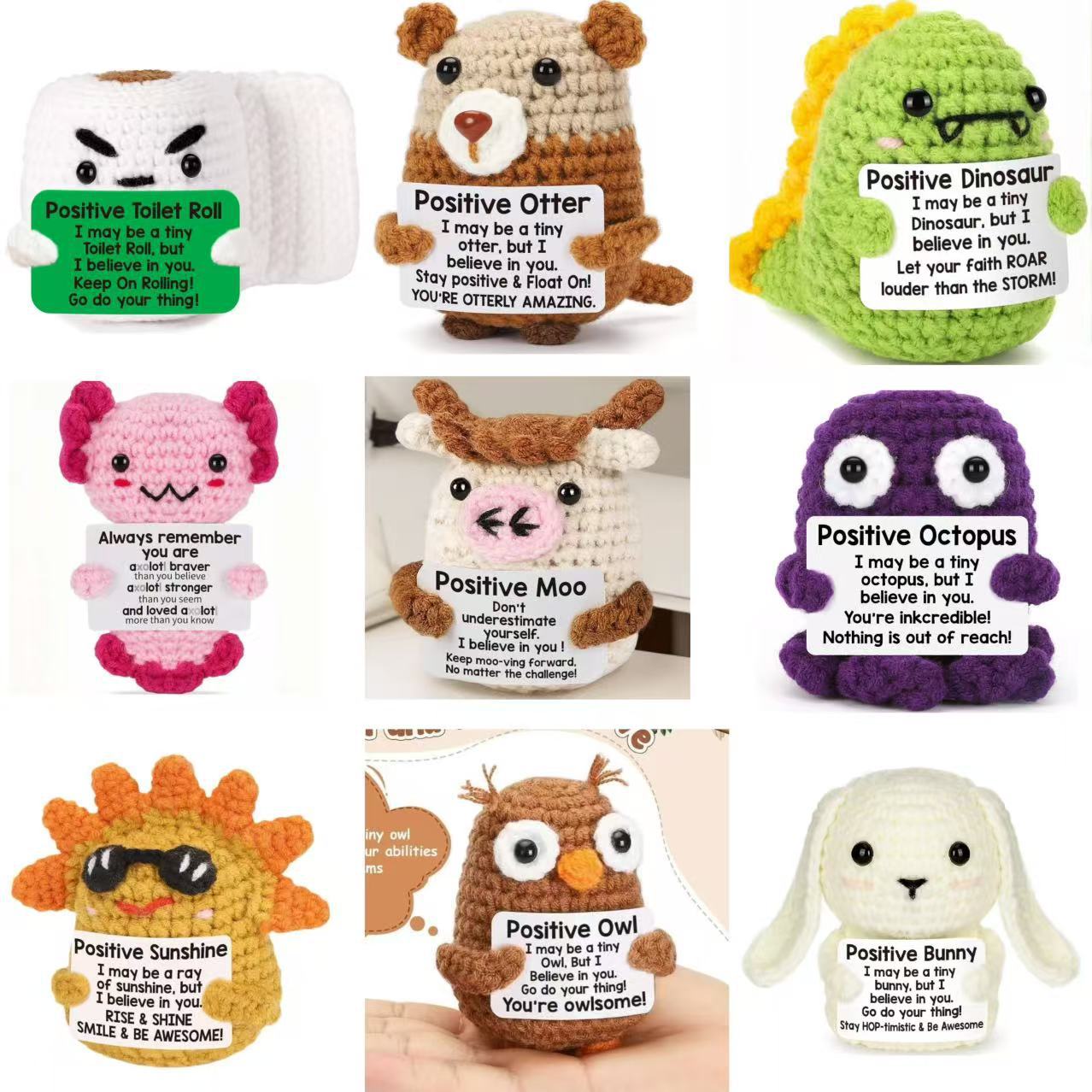 Ручная работа, вязаный кулон, милые куклы, положительная энергия, украшения, осьминог, гриб, сова