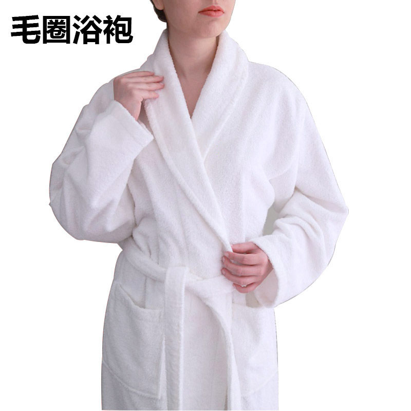 Hotel Bathrobe Cotton Custom Cut Velvet Waffle Terry Nightgown Custom Homestay Hotel Five-star Hotel Bathrobe