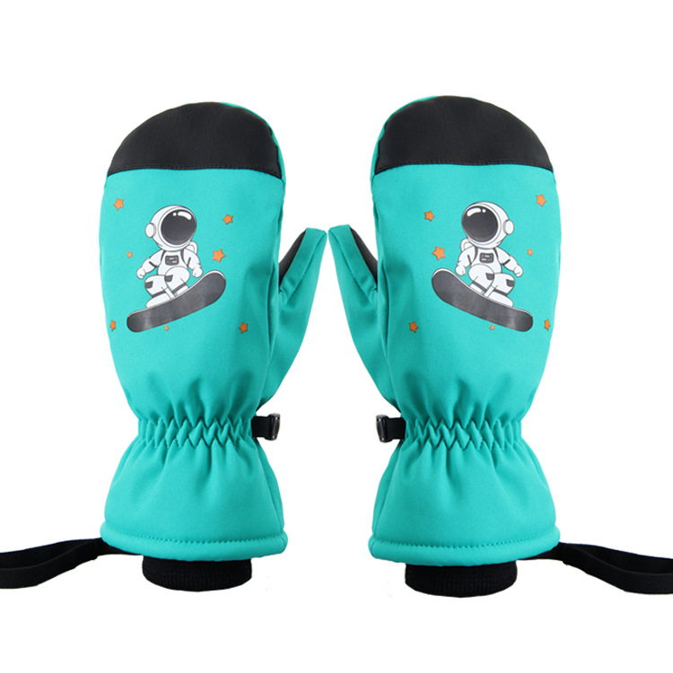 Winter New Waterproof Kidsren's Ski Gloves Playing in the Snow Fleece-Lined to Heattech and Non-Slip Veneer Kidsren's Ski Gloves Stuffy