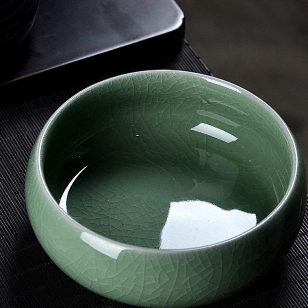 Extra Large Flower Pot Ceramic Large Flower Pot Narcissus Pot Water Lily Bowl Lotus Non-Porous Water Culture Hydroponic Succulent Container Vessel