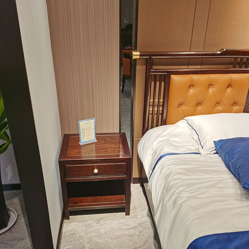 New Chinese-Style Double Bed 1.8m Modern Chinese-Style 2021 New Solid Wood Bed Master Bedroom 2m X 2m Large Bed