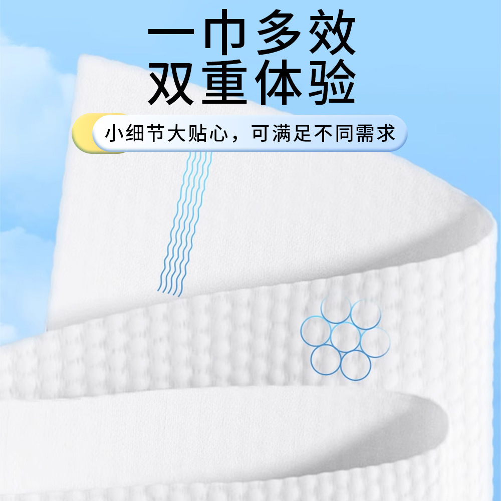 Tinglan Roll-Type Facial Cleansing Towel, Disposable Beauty Salon Cleansing Towel, Dual-Use for Dry and Wet, Thickened Pearl Pattern, Wholesale Makeup Remover