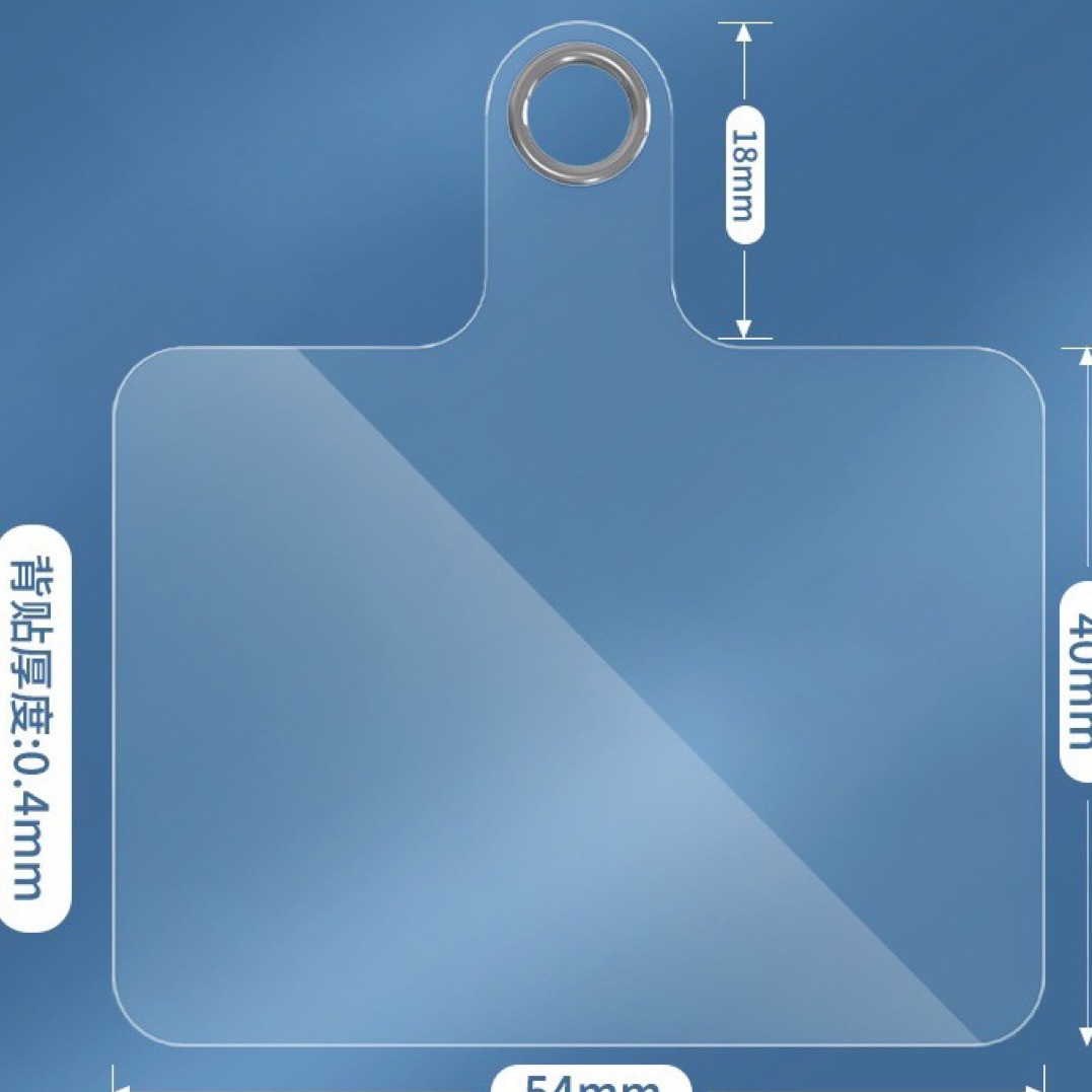 Soft pvc mobile phone lanyard gasket anti-loss clip transparent back sticker lanyard patch mobile phone charging port fixing piece