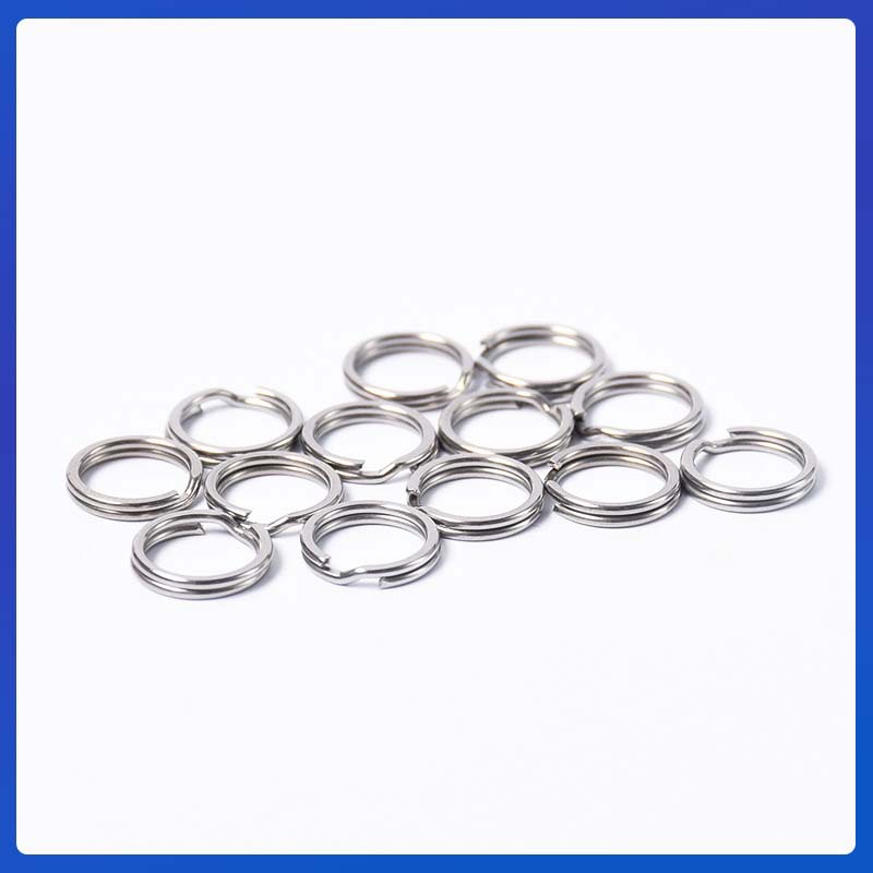 Wholesale Stainless Steel Squashed Double Ring Luya Double Ring Flat Double Ring Flat Ring Luya Bait Double Ring Connector in stock