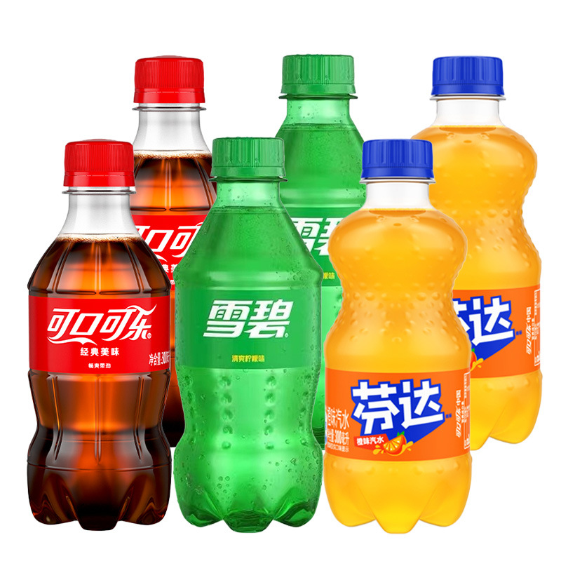 Coca-Cola 300ml*12 Bottles Full Box Mini Carbonated Drinks Sprite Sparkling Water Wholesale Soda Delivery Fanta