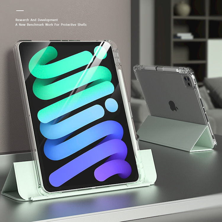 Suitable for Apple iPadPro5 11 inch protective cover air13 pull split horizontal and vertical 10 transparent case with pen slot