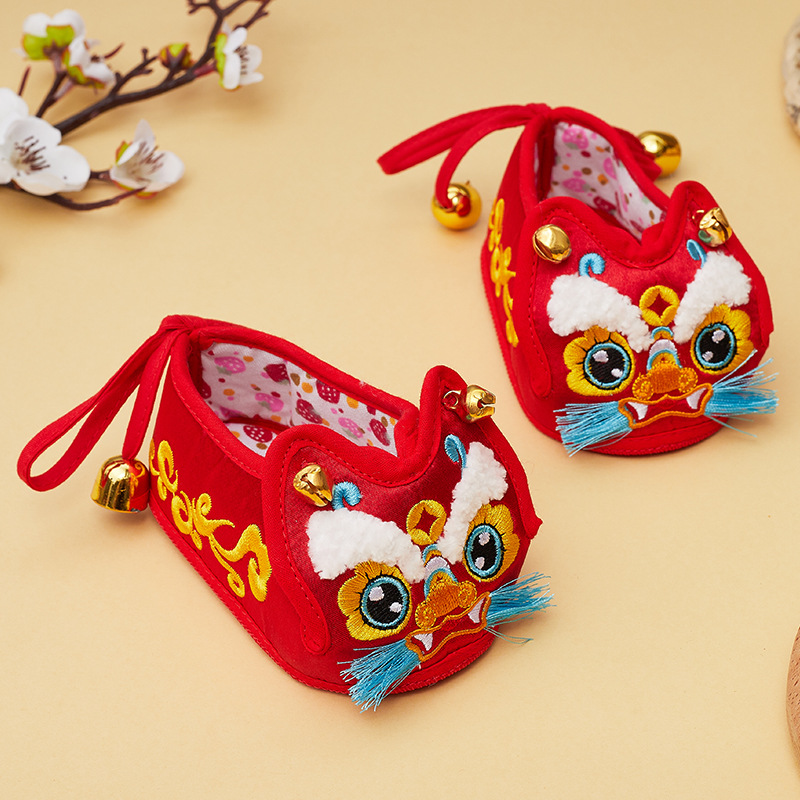 Вышитые мягкосолёные ручные туфли с тигровой головой для мужчин и женщин, дышащие тканевые туфли для младенцев