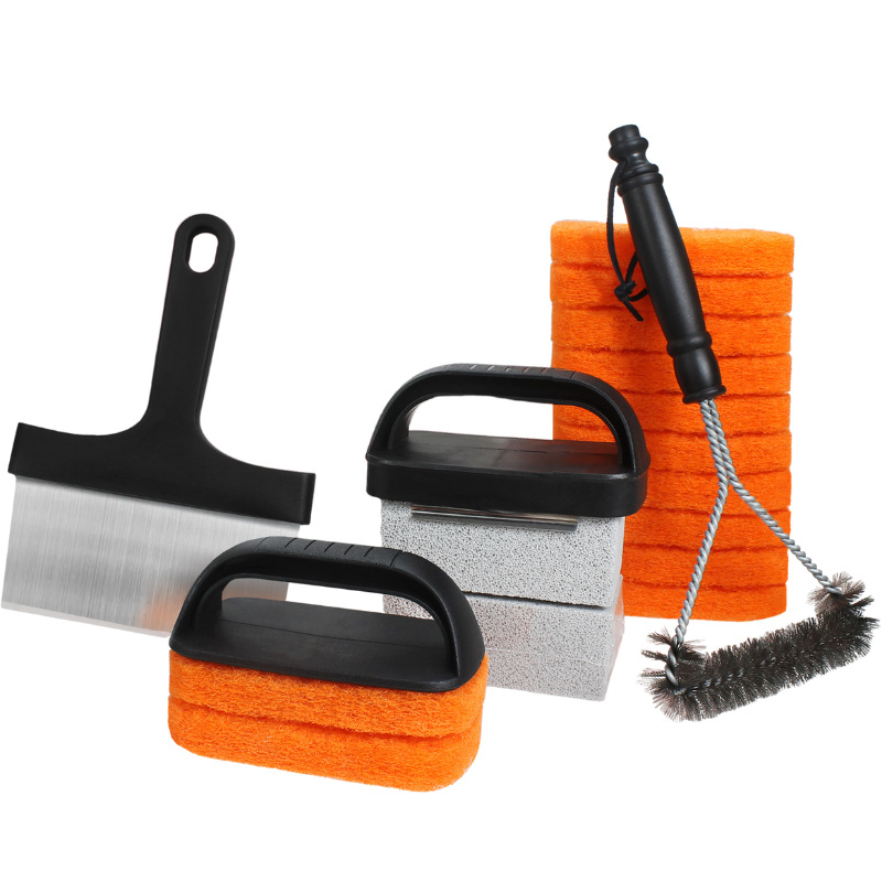 Amazon Bbq Cleaning Tools 19-Piece Set Cleaning Stone Scraper Oven Cleaning Set Bbq Set Tools