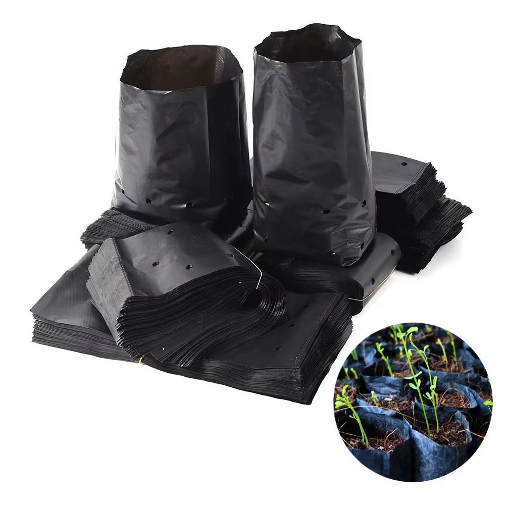 Water-Permeable and Breathable Square Bottom Plant Planting Bag Ldpe Plastic Growth Bag Insulated Reflective Black and White Pe Cultivation Bag