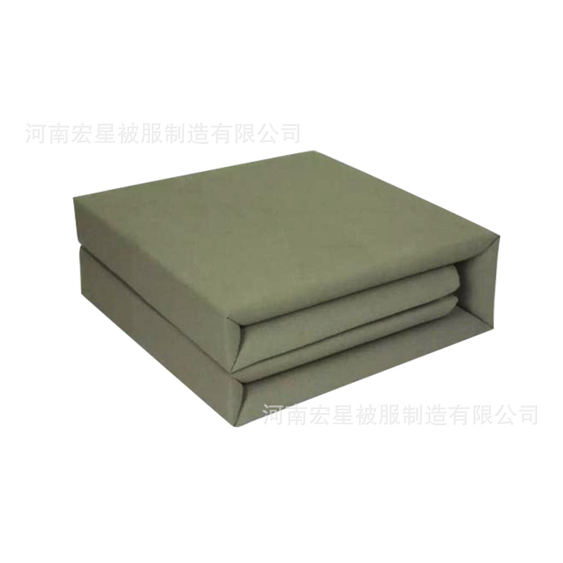 Army Green Disaster relief quilt Xinjiang cotton bedding military training single spring and autumn student dormitory interior hot melt quilt wholesale
