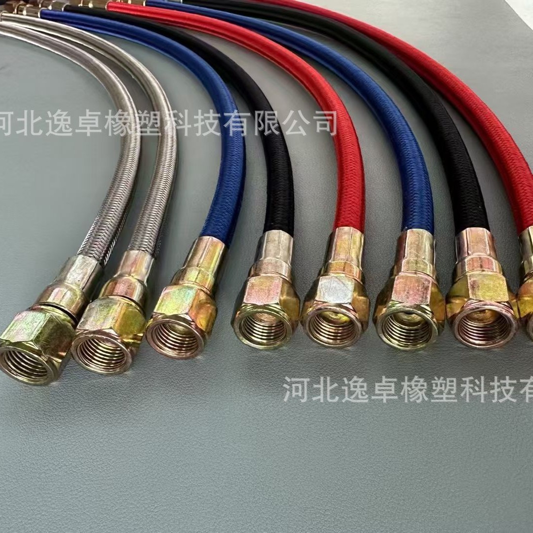 Трубка PTFE, устойчивая к высоким температурам и коррозии, трубка из нержавеющей стали 304 с проволокой и хлопчатобумажной нитью, металлическая гофрированная труба