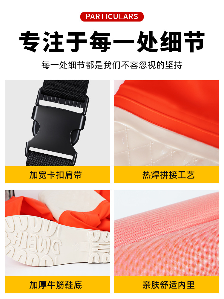 Women's Half-length Water Pants Chai Outdoor Integrated Wading Pants Breathable Thickened Rain Boots Rain Pants One-piece Waterproof Clothes