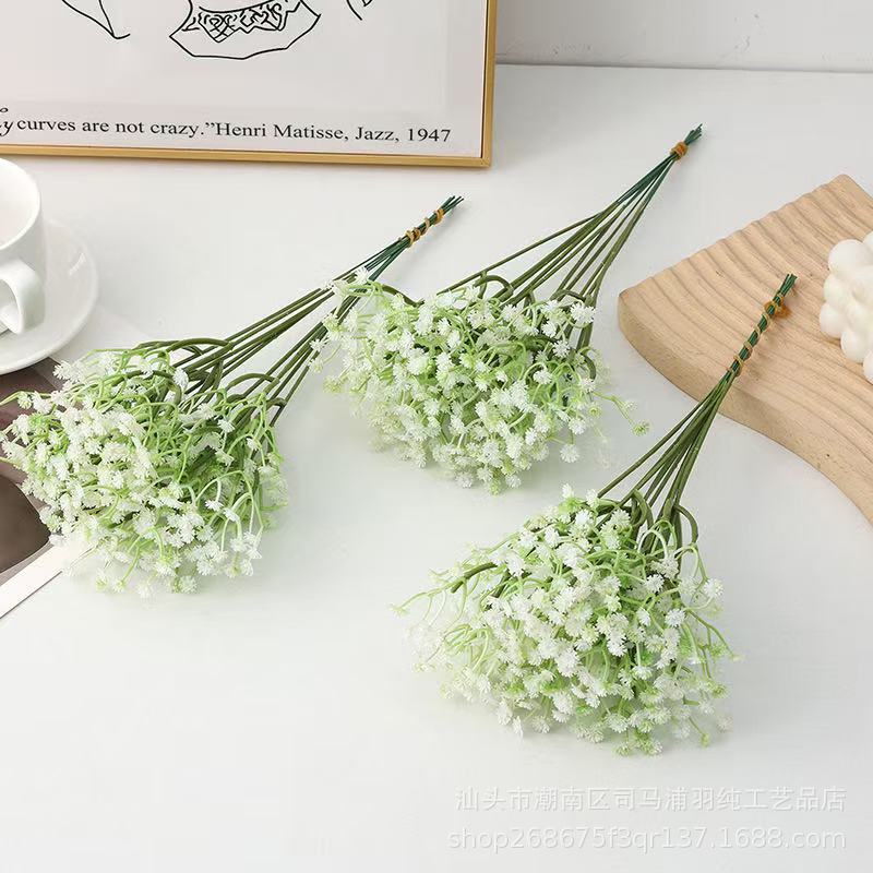Simulation of gypsophila wedding decoration hand holding soft rubber gypsophila single plastic simulation flower fake flower ornaments wholesale
